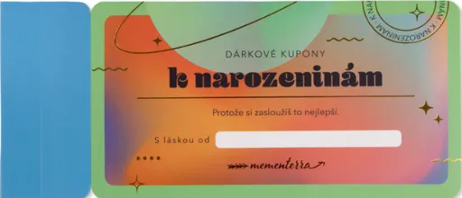 Dárkové kupony k narozeninám