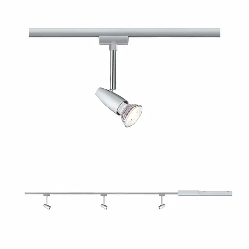 PAULMANN URail set Smart Home Zigbee 3.0 lištový spot Barelli GU10 max. 3x10W stmívatelné 230V matný chrom/chrom Smart Home Zigbee