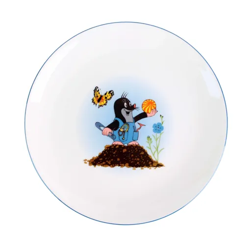 Porcelánový jídelní talíř THUN 21cm krtek MIX motivů