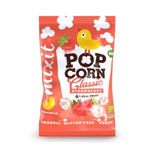 Mixit Velký BIO popcorn Jahoda 75 g