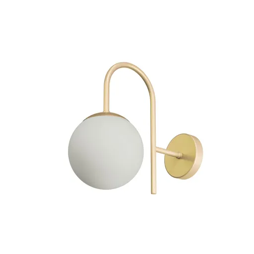 OSMONT ANC40003 ANCHA 1 nástěnné skleněné svítidlo Golden Beach / bílá IP40 25W E27