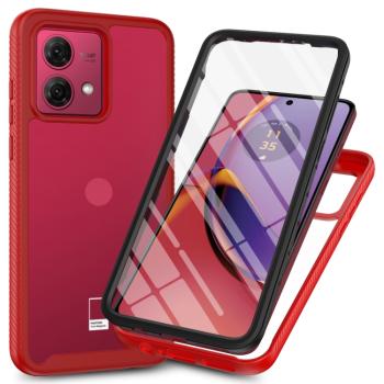 DUAL Obojstranný kryt s fóliou Motorola Moto G84 5G červený