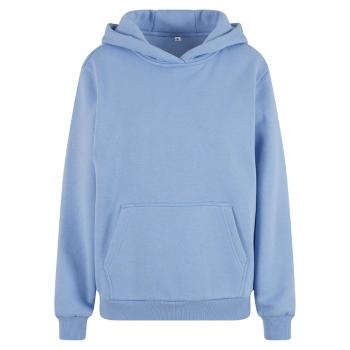 Build Your Brand Hebká dámská mikina přes hlavu Fluffy - Světle modrá | 5XL