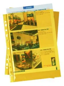 Obal A4 "U" E45 žlutý eurozávěs 40mic 100ks