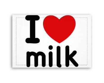 Fotoobraz 60x40 cm malý I Love milk