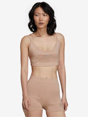 adidas Originals 2000 Luxe Crop Triko Hnědá