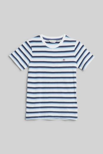 TRIČKO GANT STRIPED SHIELD T-SHIRT WHITE