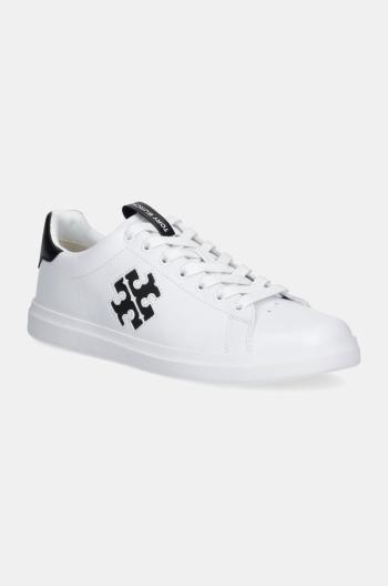 Kožené sneakers boty Tory Burch Double T Howell Court bílá barva, 149728-101