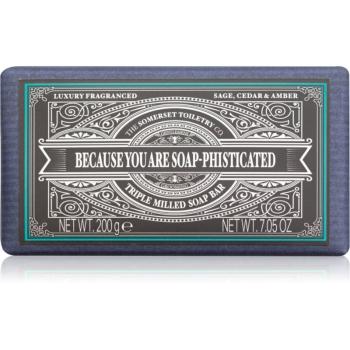 The Somerset Toiletry Co. Distinguished Gentlemen Soap Bar tuhé mýdlo pro muže Sage, Cedar & Amber 200 g