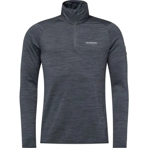 Klimatex ISAMU Pánská mikina s krátkým zipem, černá, velikost XXL