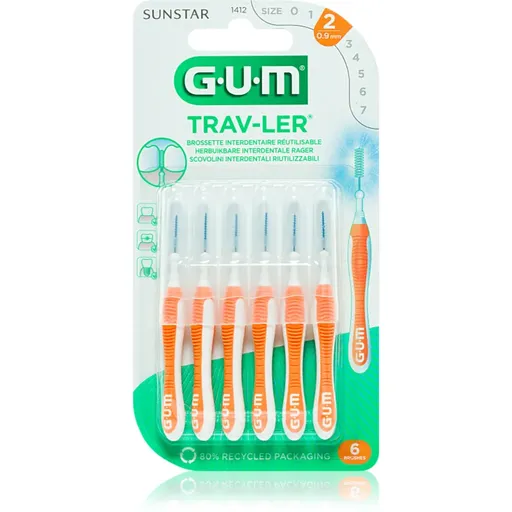 G.U.M Trav-Ler Interdental mezizubní kartáčky 0,9 mm 6 ks