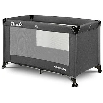 Caretero cestovní postýlka Basic, Graphite (5903076301130)