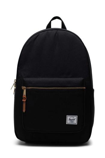 Batoh Herschel 11407-00001-OS Settlement Backpack černá barva, velký, hladký