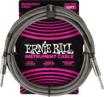 Ernie Ball Braided Instrument Cable Straight/Straight 3 m Rovný - Rovný Nástrojový kabel