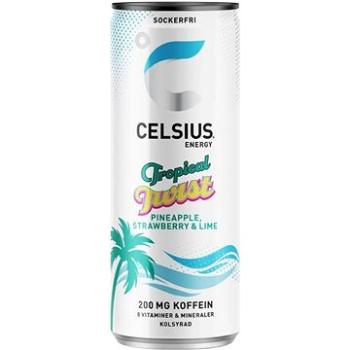 Celsius Tropical Twist - Ananas Jahoda Limetka - 355 ml (7350058335375)