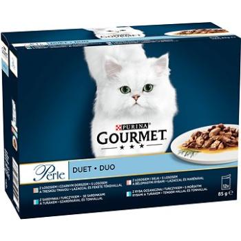 Gourmet Perle multipack minifiletky ve šťávě – rybí Duo 12 × 85 g (7613038185477)