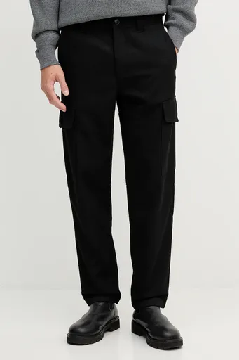 Kalhoty s příměsí vlny BOSS Orange Sisla-R-Cargo-2