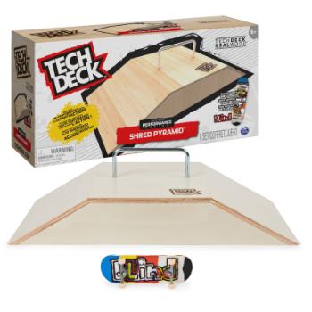 Tech Deck dřevěná rampa s fingerboardem