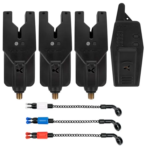 Korum sada signalizátorů kri 3 rod remote alarm & indicator set 3+1 + 3x bobbin