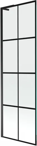 MEXEN/S Next L vanová zástěna FIX 60 x 150, černá vzor, černá 895-060-000-03-77-70