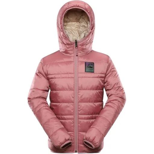 ALPINE PRO EROMO Dětská zimní oboustranná bunda, růžová, velikost 164-170