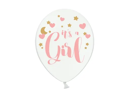 PartyDeco Balónek pastelový Je to dívka