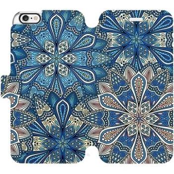 Flipové pouzdro na mobil Apple iPhone 6 / iPhone 6s - V108P Modré mandala květy (5903226128952)