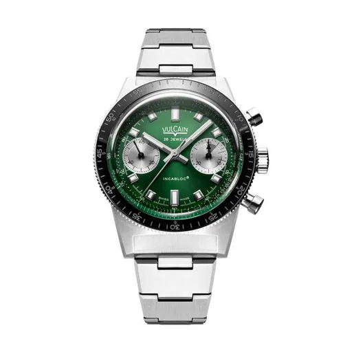 Vulcain Skindiver Chronograph Green - Steel Bracelet