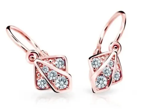 Cutie Diamonds Dětské náušnice z růžového zlata s diamanty C2241-10-10-X-4-D