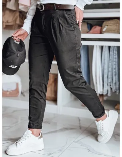 Dámské chino kalhoty s páskem MODELA černé