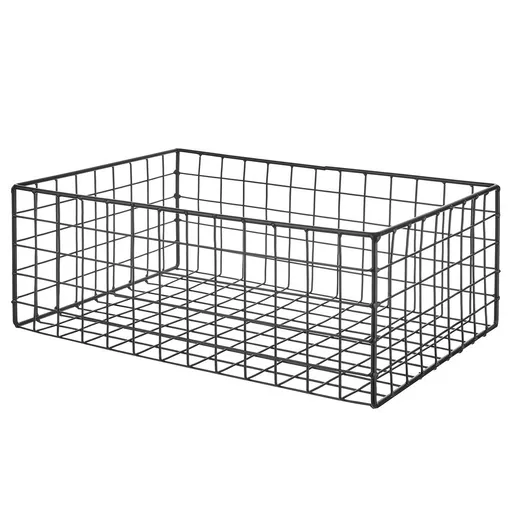 DEPOSIT Úložný kovový koš - černá