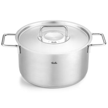 Vysoký kastrol PURE 24 cm, stříbrná, nerezová ocel, Fissler