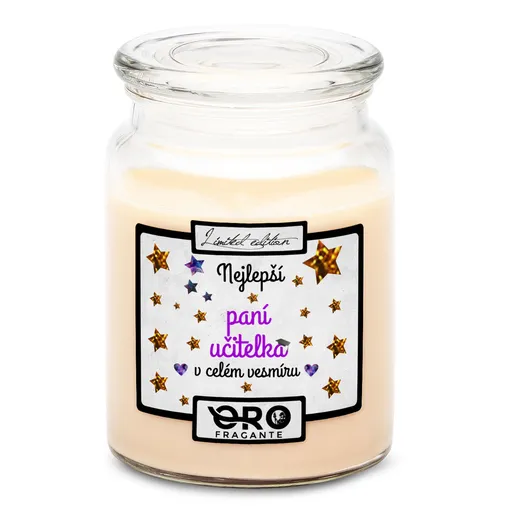 Svíčka Nejlepší paní učitelka ve vesmíru (Vůně svíčky: Vanilka)