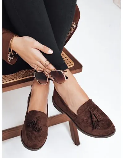 Dámské mokasíny semišové hnědé