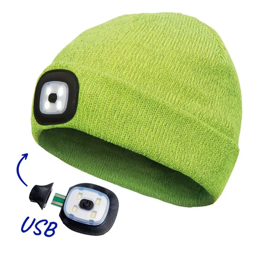 Cerva Čepice se světlem DEEL LED - Reflexní žlutá