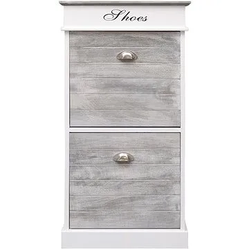 Botník šedý 50×28×98 cm dřevo pavlovnie (284087)