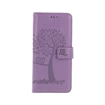 TopQ Pouzdro Realme 8 5G knížkové Světle fialový strom sovičky 90603 (90603)