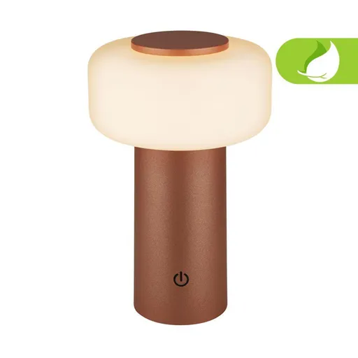 BRILONER Juna stolní lampa - 1,8W, 210lm, nabíjecí, LED, stmívatelné, dotykový vypínač, teplá bílá, kávová 7580014