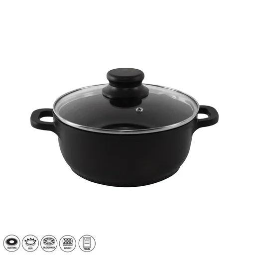 Hrnec GRANDE pr. 20 cm skleněná poklice - ORION