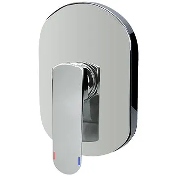 Mereo Sprchová podomítková baterie bez přepínače, Mada, Mbox, oválný kryt, chrom