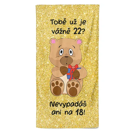 Osuška Tobě už je tolik? (věk: 22, Velikost osušky: 70x140cm)