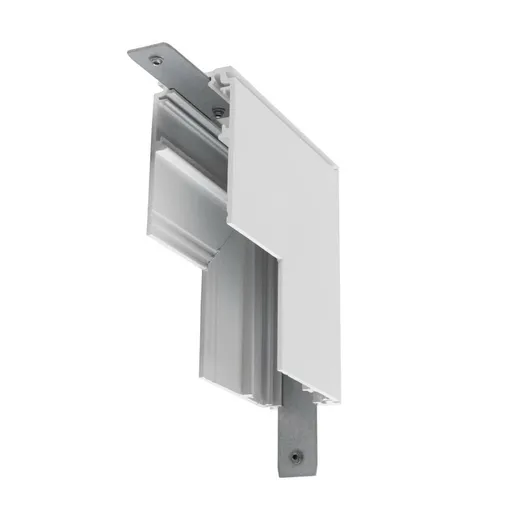 BIG WHITE (SLV) L-spojka mechanická 48 V TRACK, pro nástavbovou lištu hlub., Stereo, bílá 1006586