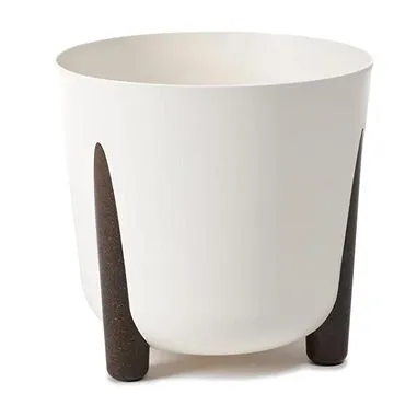 LAMELA FRIDA O 30 cm, krém, květináč na 3 nohách napodobující dřevo  (MAT36127)