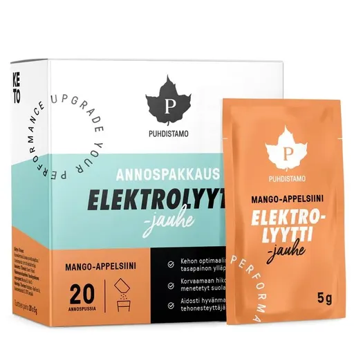 Puhdistamo Electrolyte Powder mango orange 20x5 g