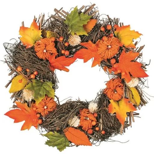 Věnec proutěný podzimní 41 cm
