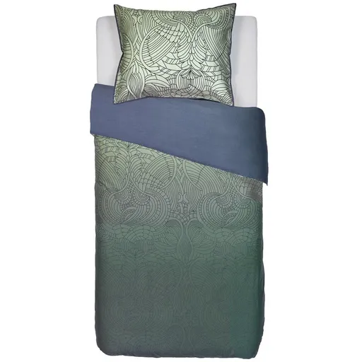 Jednolůžkové povlečení DODO PAVONE 140 x 200 cm, zelená, bavlněný satén, Moooi