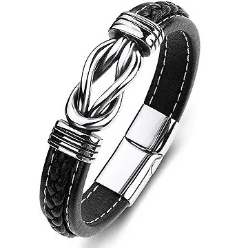 Kožený náramek – kobra BXG6097 - 21,5cm (2590)