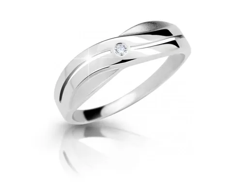 Cutie Jewellery Něžný prsten z bílého zlata se zirkonem Z6865-1562-10-X-2 60 mm