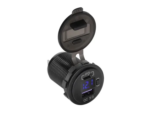 Nabíječka USB PEIYING PY-CHR0006 s QC a měřičem napětí