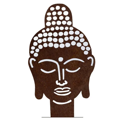 Zahradní dekorace Buddha 50 x 30 cm, corten CORGARDEN 1061